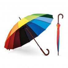 DUHA. Guarda-chuva arco-&iacute;ris em poli&eacute;ster pongee 190T