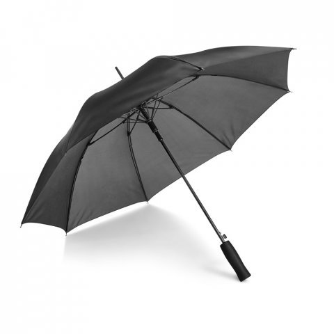 STUART. Guarda-chuva em poli&eacute;ster pongee 190T com abertura autom&aacute;tica - Preto