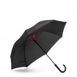 ALBERTA. Guarda-chuva em pongee 190T com abertura autom&aacute;tica - Vermelho