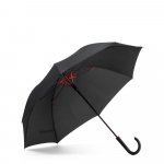 ALBERTA. Guarda-chuva em pongee 190T com abertura autom&aacute;tica - Vermelho