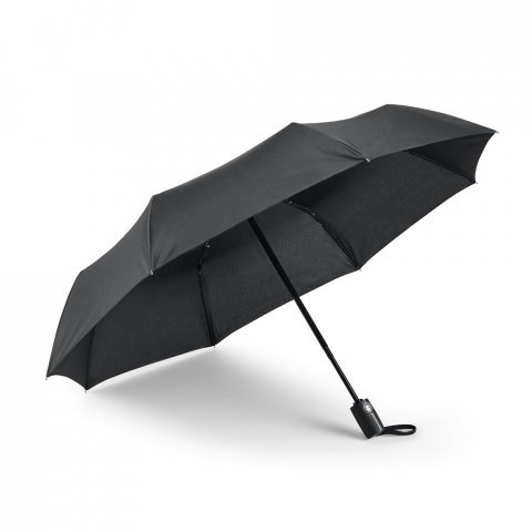 STELLA. Guarda-chuva, dobr&aacute;vel, em pongee 190T com abertura e fecho autom&aacute;tico - Preto