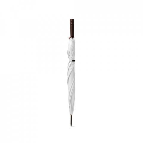 APOLO. Guarda-chuva em 100% poli&eacute;ster reciclado pongee 190T com abertura autom&aacute;tica - Branco