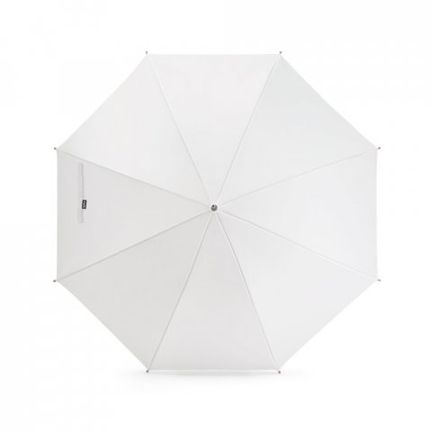 APOLO. Guarda-chuva em 100% poli&eacute;ster reciclado pongee 190T com abertura autom&aacute;tica - Branco