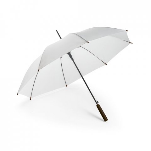 APOLO. Guarda-chuva em 100% poli&eacute;ster reciclado pongee 190T com abertura autom&aacute;tica - Branco