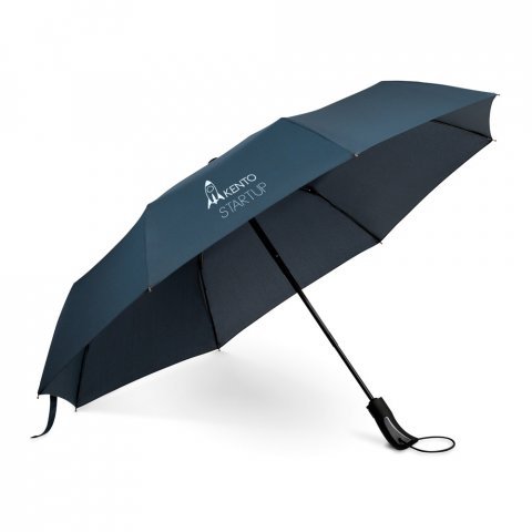 CAMPANELA. Guarda-chuva, dobr&aacute;vel, em 190T pongee com abertura e fecho autom&aacute;tico - Azul