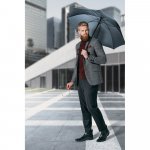 SILVAN STRIPE. Guarda-chuva  em 190T pongee com abertura autom&aacute;tica