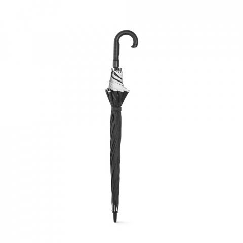 FINNLEY. Guarda-chuva de 27" em poli&eacute;ster 100% reciclado pongee 190T &agrave; prova de vento - Preto