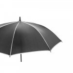 FINNLEY. Guarda-chuva de 27" em poli&eacute;ster 100% reciclado pongee 190T &agrave; prova de vento - Preto