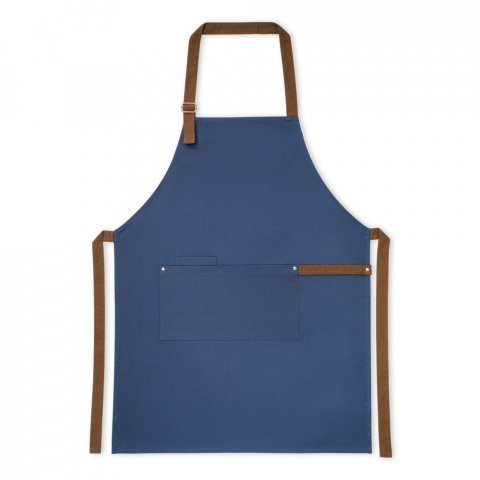 SUNFLOWER. Avental 100% algod&atilde;o canvas (300 g/m&sup2;) - Azul