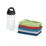ARTX PLUS. Conjunto composto toalha e garrafa em poliamida e poli&eacute;ster