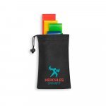 BURPEE. Conjunto de 4 bandas el&aacute;sticas de gin&aacute;stica com bolsa de non-woven - Preto