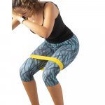 BURPEE. Conjunto de 4 bandas el&aacute;sticas de gin&aacute;stica com bolsa de non-woven - Preto