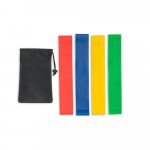 BURPEE. Conjunto de 4 bandas el&aacute;sticas de gin&aacute;stica com bolsa de non-woven - Preto